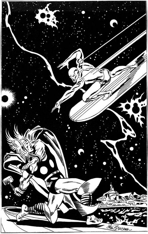 Silver Surfer Cover Recreation In Greg Gross S John Buscema Comic